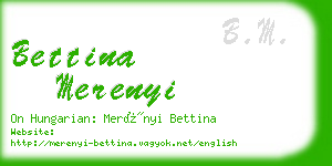 bettina merenyi business card